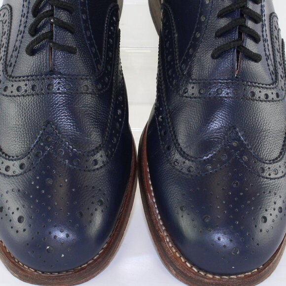 Grenson Angus Blue Leather Oxford Mens (US 8.5/EU 42)